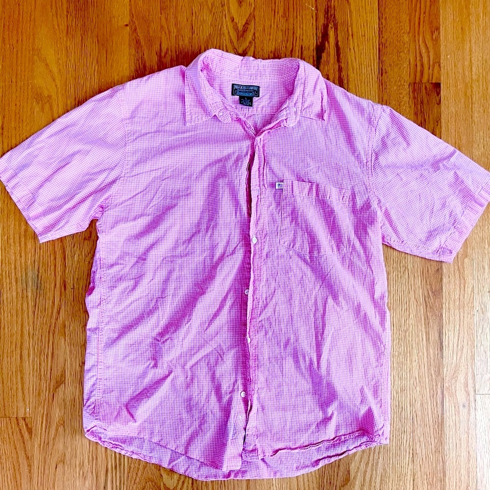 Polo by Ralph Lauren Pink Plaid Shirt, Size L